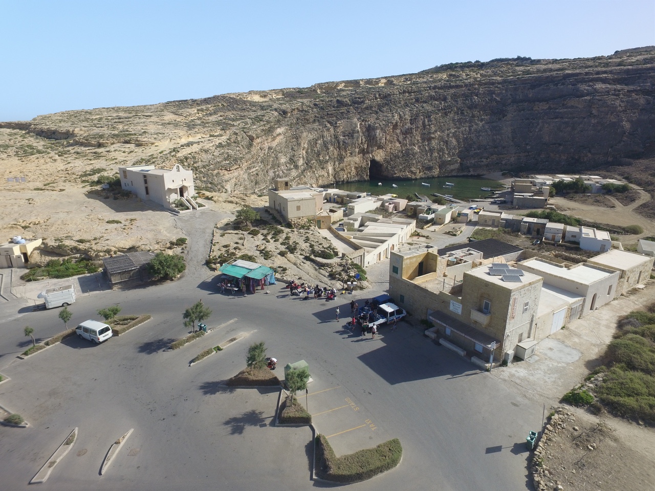 Dwejra Bay and Inland Sea drone shot